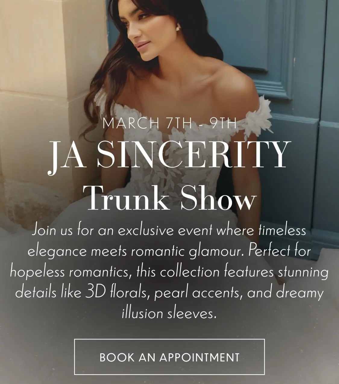 Sincerity trunk show at Liliana Bridal